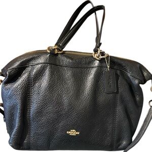 Coach Satchel  Black Leather Handbag Like New